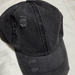 C.C Exclusives Strapback Hat Gray One Size Adjustable Ponytail Criss Cross, NWOT
